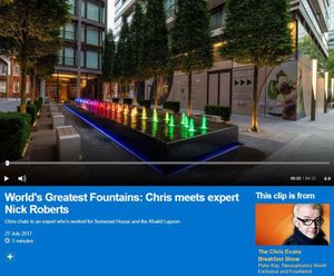 Nick from Fountains Direct on the Chris Evans show