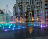 130-jet colour-changing dry plaza fountain - London Dock - on this page