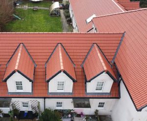 Marley's Double Roman roof system for New Road Court Apartments, Porthcawl
