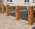 Epping square hardwood timber bollard 6