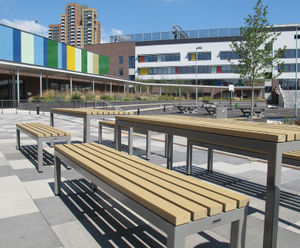 Mobile dining units designed for Bow School, London