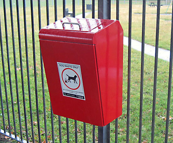 Lucky Dog Litter Bin - zintec steel dog waste bin