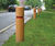 Ashdown circular hardwood timber bollard 0