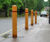 Ashdown circular hardwood timber bollard 2