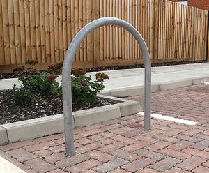 District Cycle Stand - stainless steel semi circular bike rack