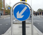 District Traffic Bollard - steel sign post for highways