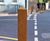 Epping square hardwood timber bollard 8