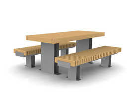 RailRoad - picnic bench and table