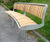 Zenith® curved outdoor seating - timber and steel 3