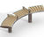 Zenith timber and steel curved outdoor bench 3
