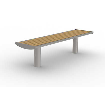 Horizon - timber and steel contemporary outdoor bench for parks