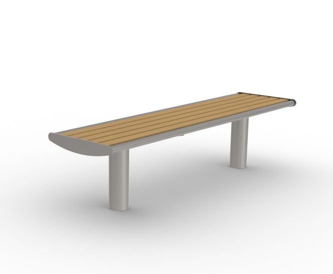 Horizon - timber and steel contemporary outdoor bench for parks
