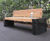 Elements® customisable seat and bench - timber with granite block ends 0