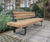 RailRoad InLine Delta - modular linear timber and steel outdoor seating 4