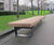 RailRoad InLine Delta - modular linear timber and steel outdoor seating 1