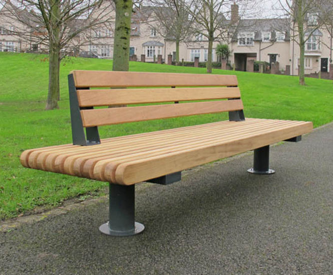 RailRoad Inline Loop - outdoor timber seats & benches