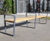 Ribbon - recycled steel and iroko timber outdoor seats and benches 1