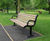 New Forest Seat - cast iron and timber outdoor bench 1
