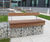 Lapa - recycled steel and timber gabion seating 5