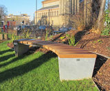 Curved seating installed at luxury new development - on this page