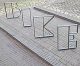 Letterform Cycle Stand - steel alphabet bike rack - on this page