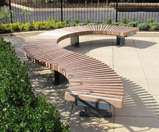 Straight and curved seating for new school extension