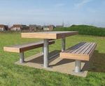 Elements - recycled steel and timber picnic table & bench