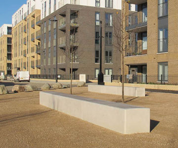 Blyth Concrete Bench - outdoor concrete seating for parks and walkways