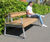 Ribbon XL - recycled steel and Iroko timber oversized bench 2