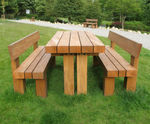 Cheshunt Picnic Bench & Table - Opepe timber outdoor seating