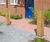 Garrick Timber Bollard - square green oak bollard 0