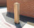 Garrick Timber Bollard - square green oak bollard 1