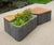 Uniun® combined seating and planter module 1