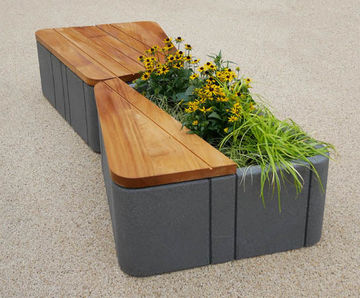 Uniun® combined seating and planter module