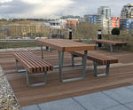 Co-ordinated furniture for local authority roof terrace