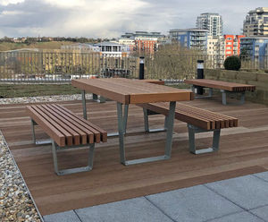 Co-ordinated furniture for local authority roof terrace