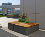 Uniun seating and planters for apartments' roof terrace  - on this page