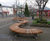 Modular curved and straight seating for town square 0