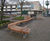 Modular curved and straight seating for town square 1
