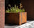 Large wavey corten steel planter beds for public space 2