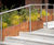 Large wavey corten steel planter beds for public space 1