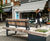 Seating and planters provide accessible seating space  2