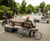 Seating and planters provide accessible seating space  0