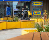 Colourful seating and planters transform public realm - on this page