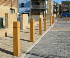 Epping square hardwood timber bollard
