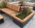 RailRoad planters with integrated seating 2