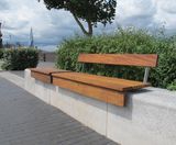 Lapa Wall-Top Seating - recycled steel and timber bench for walls - on this page