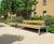 Ribbon XL - recycled steel and Iroko timber oversized bench 0