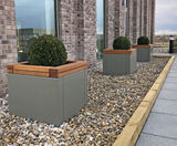 RailRoad recycled steel outdoor cube planter - on this page