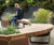 RailRoad seating and planters enhance shopping area 1